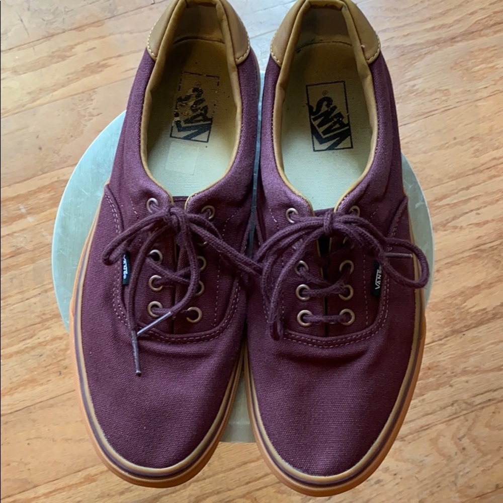 Men's Pre-owned Maroon Canvas Vans